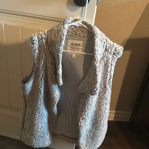 Womens Dylan Sherpa cowl neck vest large